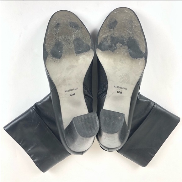 MATISSE black leather heeled boots, size 10 - Picture 4 of 8